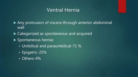 Ventral Hernia Management