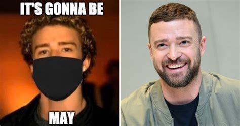 Justin Timberlake Recreates Iconic ‘its Gonna Be May Meme With