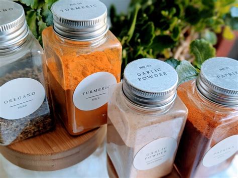 1 5 Inch Clear Spice Jar Lid Labels Custom Standard Etsy