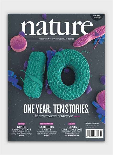 Nature Science Journal Cover Science Journal Cover Journal Covers