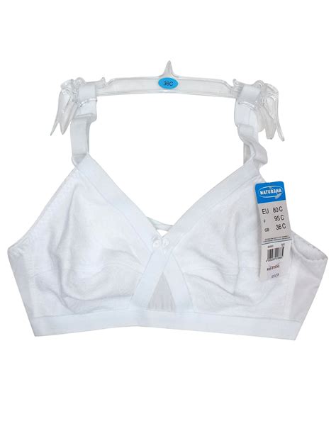 Naturana Naturana White Lace Crossover Soft Cup Bra Size 34 To 42