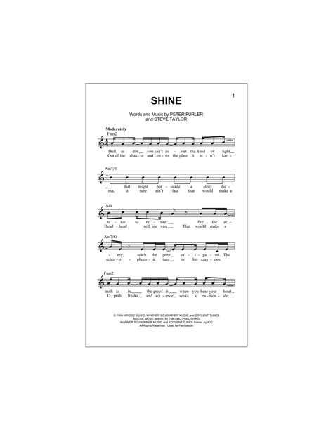 Newsboys Shine Sheet Music Pdf Notes Chords Christian Score Piano