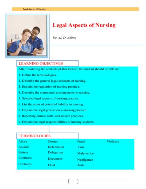 Legal Aspects Of Nursing