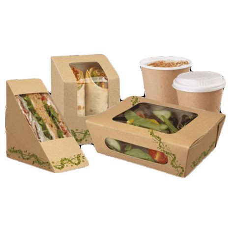 Kraft Paper Food Packaging Box Feature Disposable Eco Friendly