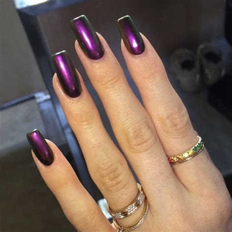 Maybe you would like to learn more about one of these? Kylie Jenner Chrome, Purple Nails | Steal Her Style