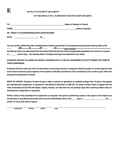 Top School Suspension Letter Templates Free To Download In Pdf Format