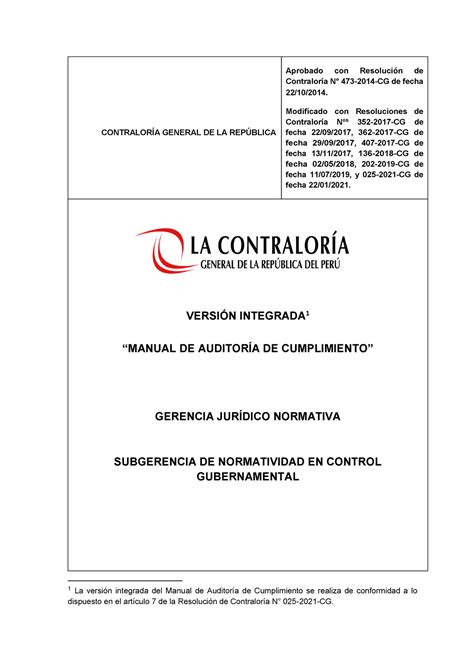 Version Integrada Del Manual De Auditoria De Cumplimiento Mac