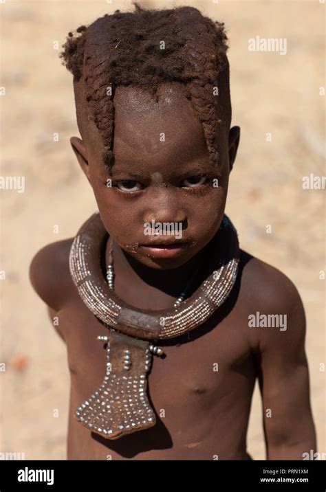 Himba Tribe Girl With The Traditional Necklace Cunene Province
