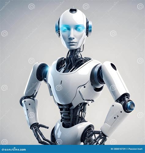 Artificial Intelligence Concept With Futuristic Robot Stock