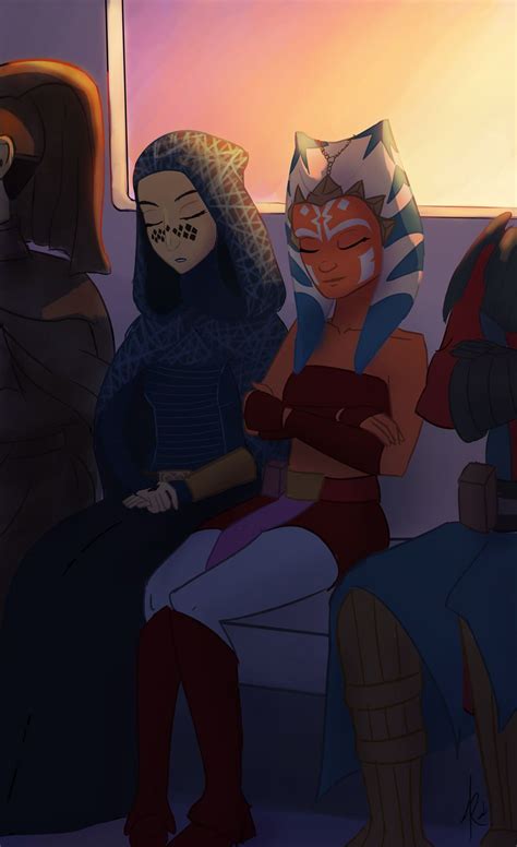 Just Something That Ive Been Wanting Of Doing For A While Barriss And Ahsoka Just Like Resting