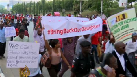 Nigerians Protest Against Girls Abduction News Al Jazeera