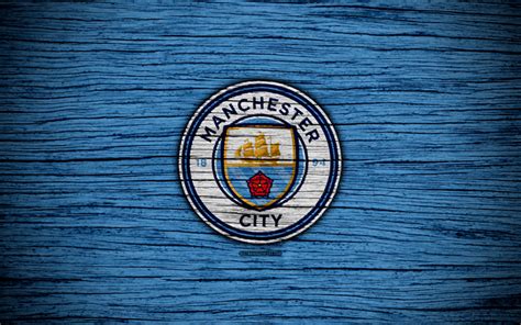 Download Wallpapers Manchester City 4k Premier League Logo England