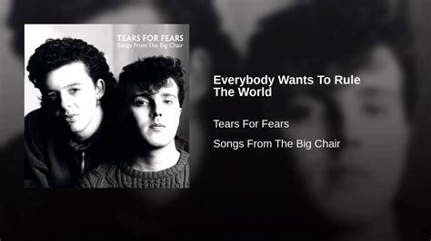 Everybody Wants To Rule The World 7 Version Tears For Fears