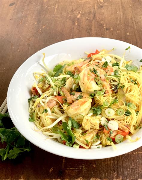 Recipe Singapore Rice Noodles With Shrimp And Ham Is A Satisfying