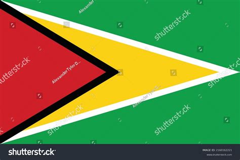 Flag Of Guyana Vector Accurate Dimensions Royalty Free Stock
