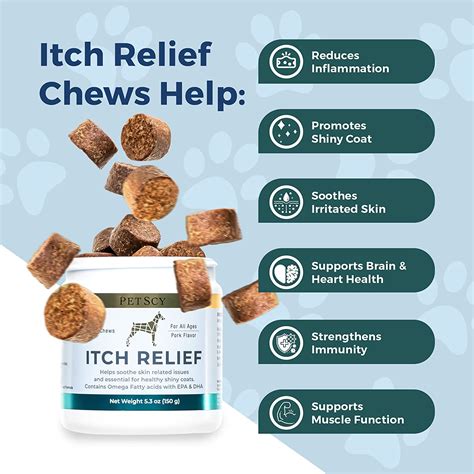 Petscy Dog Itch Relief Chews 53 Oz Allergy Relief For Dogs