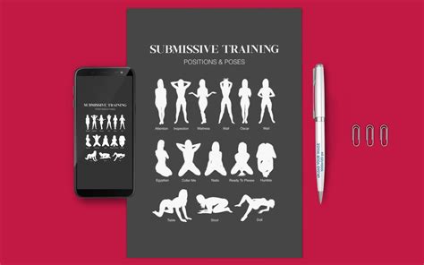Submissive Training Positions And Poses Digital Pdf Art File For Printing Etsy Uk