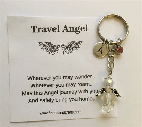 Guardian Angel Keychain Angel Key Ring T Protection Angel Travel