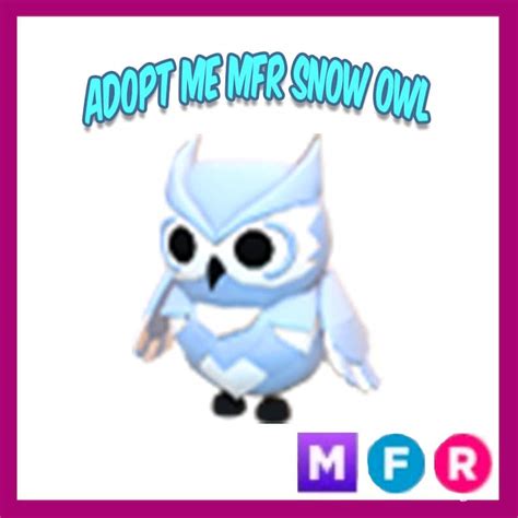 Adopt Me Mfr Snow Owl Mega Neon Fly Ride Cheap And Fast Etsy Canada