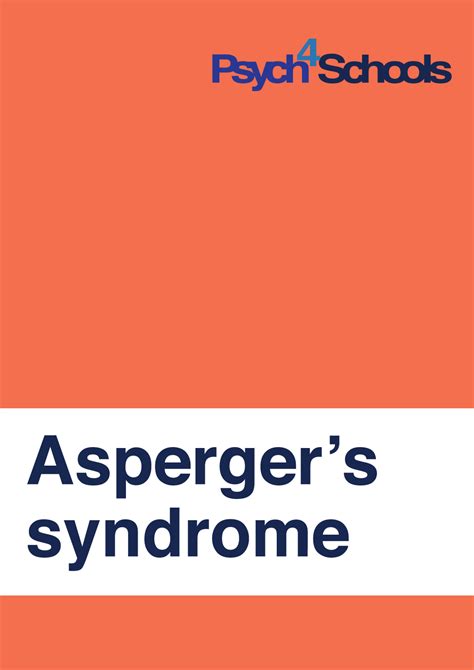 Aspergers Syndrome Psych4schools