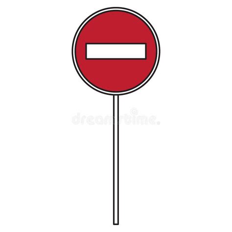No Entry Sign Logo Design Vector Illustration Stock Image Stock