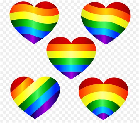 Graphic Design Rainbow Heart Png Download 639581 Free