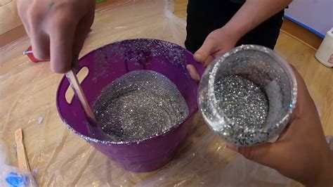 Make Your Own Easy Mess Free Diy Glitter Paint Youtube