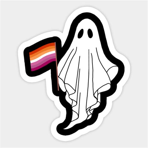 lesbian ghost lesbian sticker teepublic