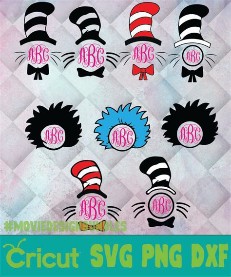 Dr Seuss Monogram Svg