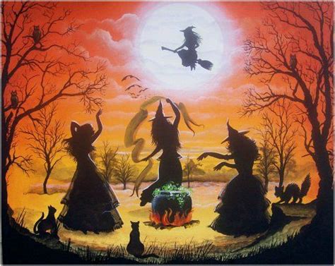 Samhain Witch Pictures Halloween Prints Halloween Painting