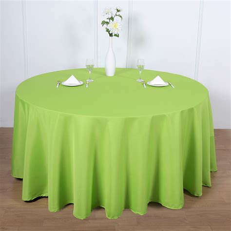 120 Apple Green Polyester Round Tablecloth Tableclothsfactory