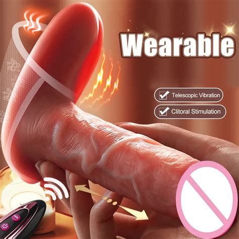 Wireless Remote Wearable Dildo For Women Telescopic Vibrator Vaginal G