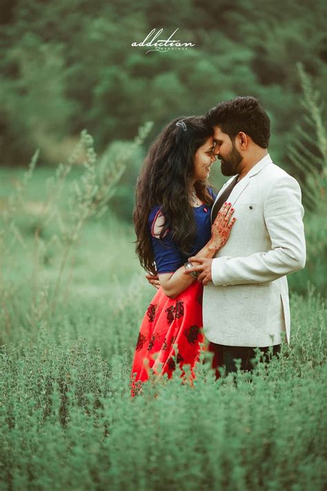 Romantic Couple Poses For Wedding Photography