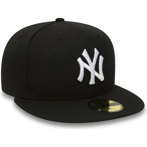 New Era Flat Brim 59fifty Essential New York Yankees Mlb Black Fitted