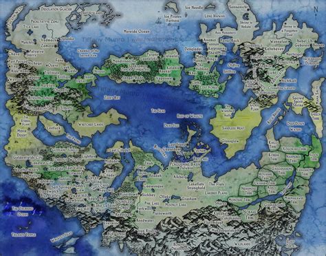 Stormtomes Large Fantasy World Map For Rpg 5e Dungeons And Dragons Game