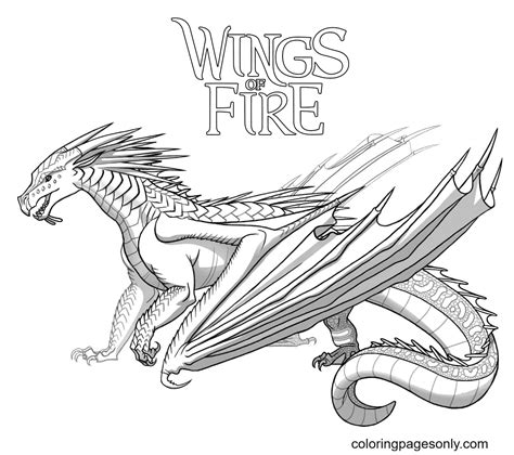 Dragon Wings Of Fire Coloring Page Free Printable Coloring Pages