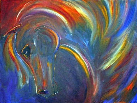 Contemporary Abstractimpressionism Horse Painting By