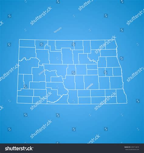 Map North Dakota Stock Vector Royalty Free 339714674 Shutterstock