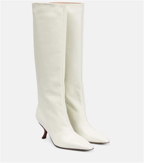 Gia Borghini Giarhw Rosie 29 Leather Knee High Boots In White Lyst