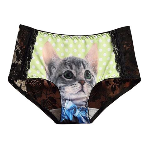 Seamless Sexy Lace 3 D Print Cats Polka Dots Underwear Rebelsmarket