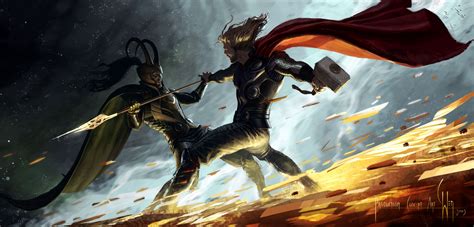 Thor And Loki Fighting