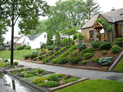 Landscaping For Sloped Front Yard With Steps Home Pinterest Front