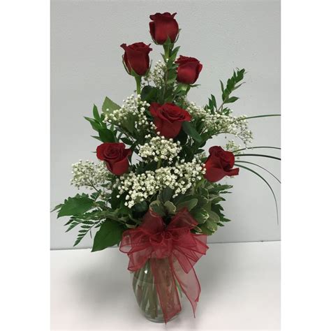 Half Dozen Red Roses Only Owings Maryland Florist Floral Expressions