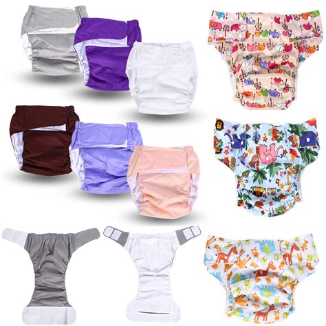 3 Types New Unisex Washable Reusable Adult Diaper Breathable Incontinence Diaper