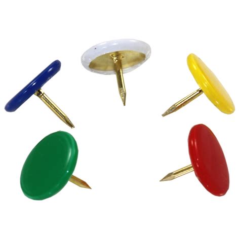Thumb Tacks Fisco Drawing Pins Assorted Colors 50 Per Box Copy House