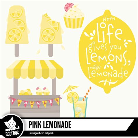 Pink Lemonade Summer Clipart Lemonade Stand Digital Clip Art Etsy