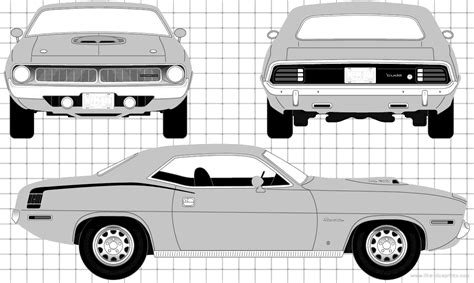 Plymouth Hemi Cuda 1970 Plymouth Drawings Dimensions Pictures