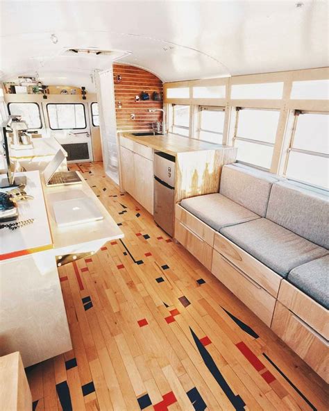 Short Bus Conversion Interior Ideas For Cozy Living Inspiring School