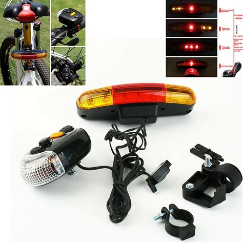7 Led Bicycle Turn Signal Directional Brake Light With Horn In Pakistan