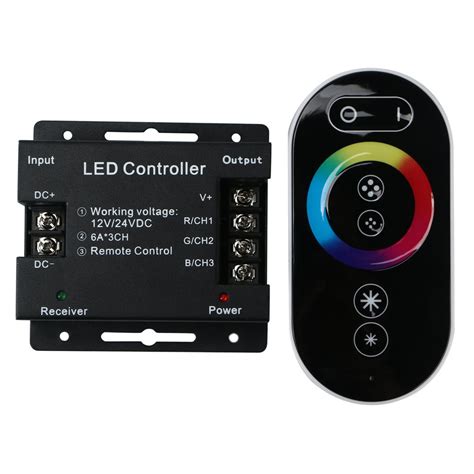 Touch Dimmer Remote Controller Dc12v 24v 18a Rf Wireless For Rgb Led